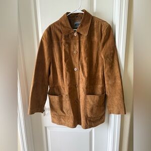 Genuine Suede Leather Jacket Brown XL A.R. Bernard Fashions Vintage 90’s/Y2K